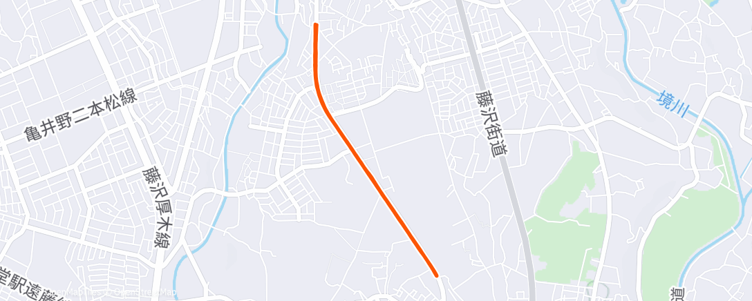Map of the activity, 夕方のランニング
