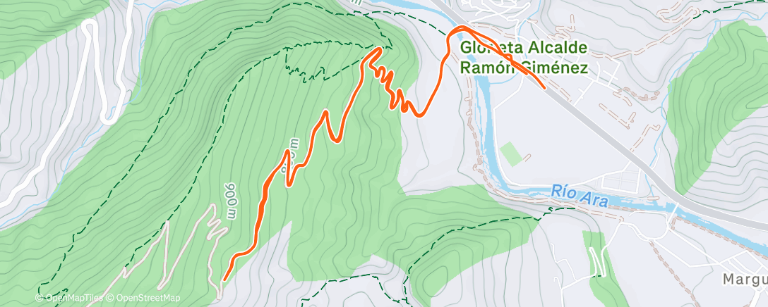 Карта физической активности (Carrera a la hora del almuerzo)
