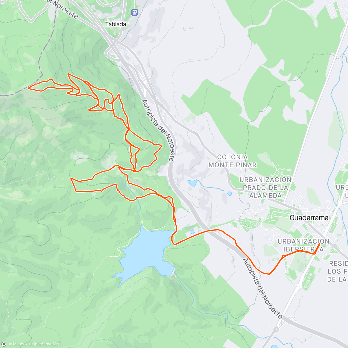 Map of the activity, Ride with Simon