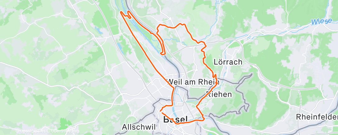 Map of the activity, Lunch Gravel Ride