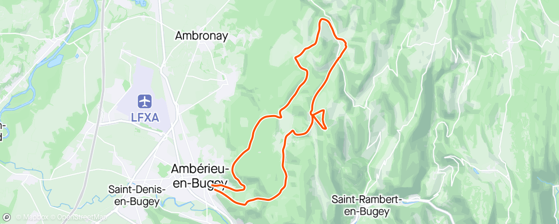 Map of the activity, Rando dans le Bugey