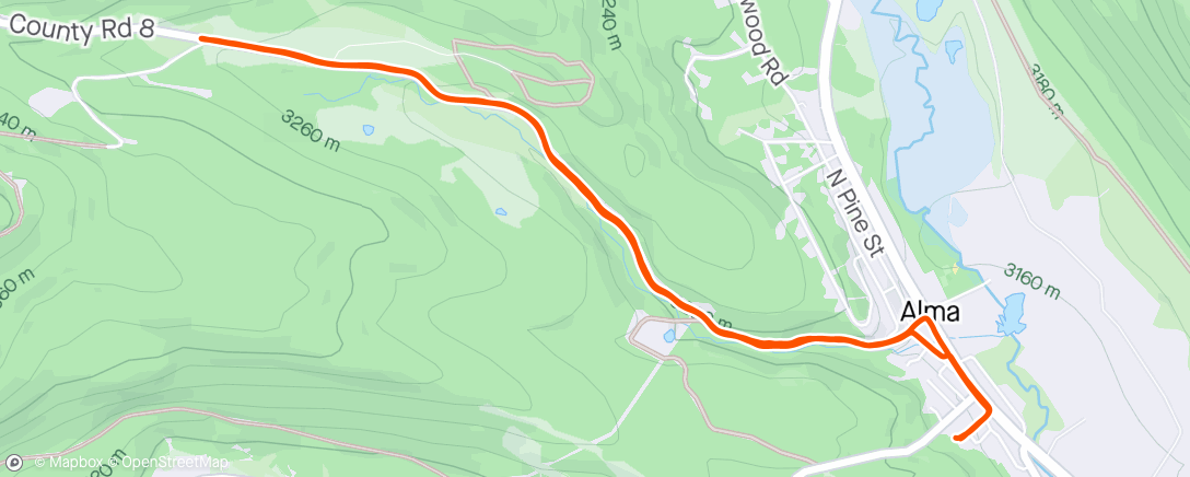 Map of the activity, into slim air