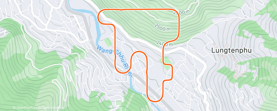 Map of the activity, MyWhoosh - trening