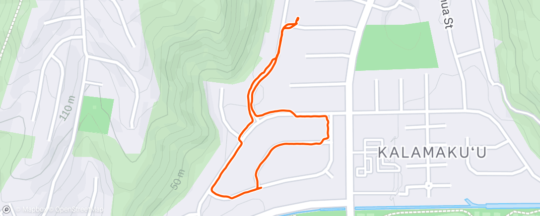Map of the activity, Afternoon Walk