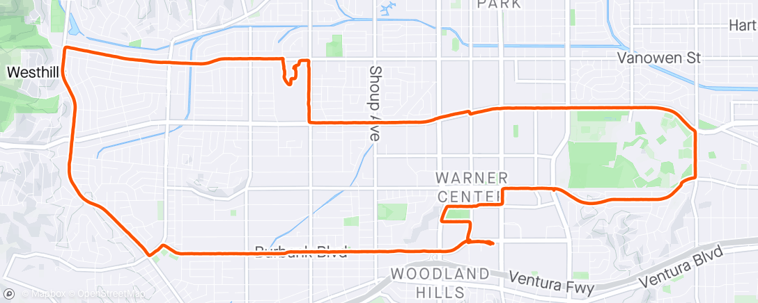 Map of the activity, Stopped because I got hungry.