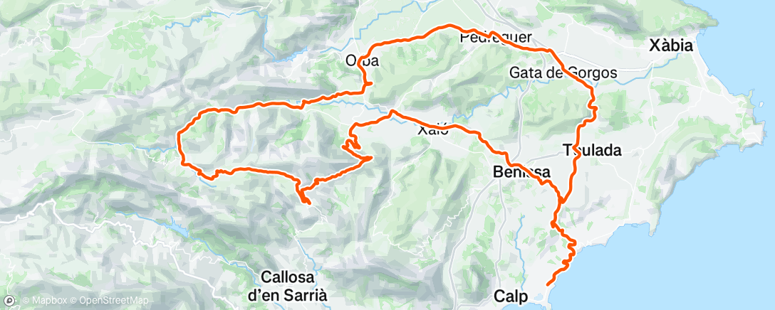 Map of the activity, #8 Calpe