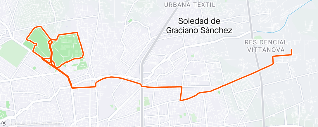 Map of the activity, Regreso del gym