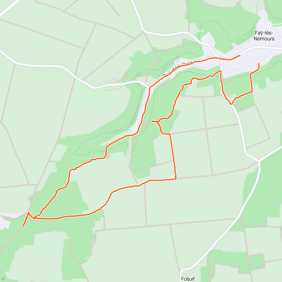 Map of the activity, Marche mercredi matin