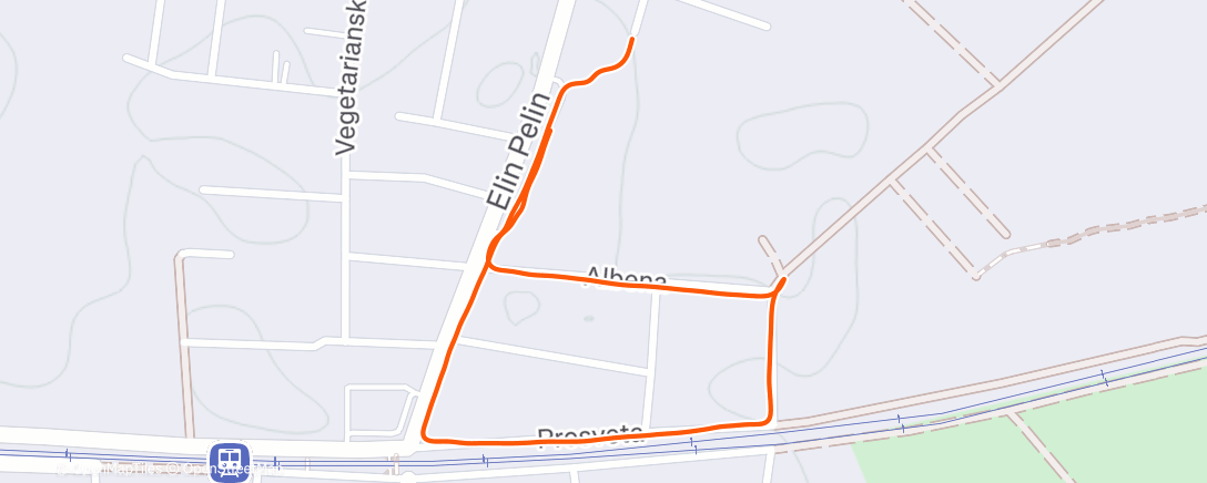 Map of the activity, Lunch Run