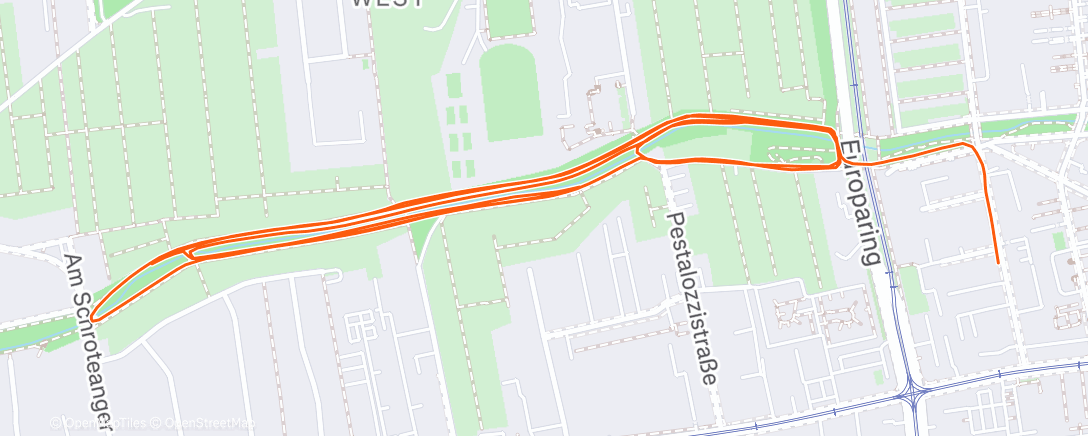 Map of the activity, Eisige 8x400 Intervalle
