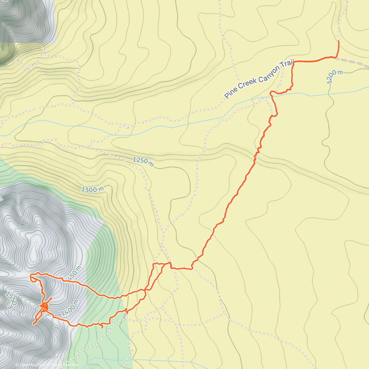 Map of the activity, Tim’s Adventure - Em’s dad 70 years old and still cruising Red Rock long routes. What a day ⚡️