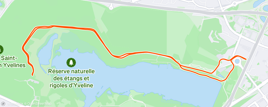 Map of the activity, Afternoon Trail Run