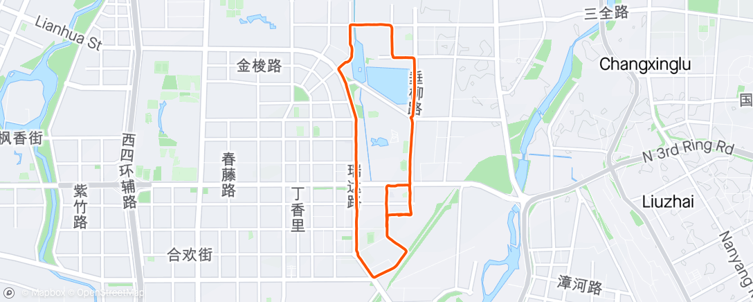 Mapa da atividade, 午后跑步