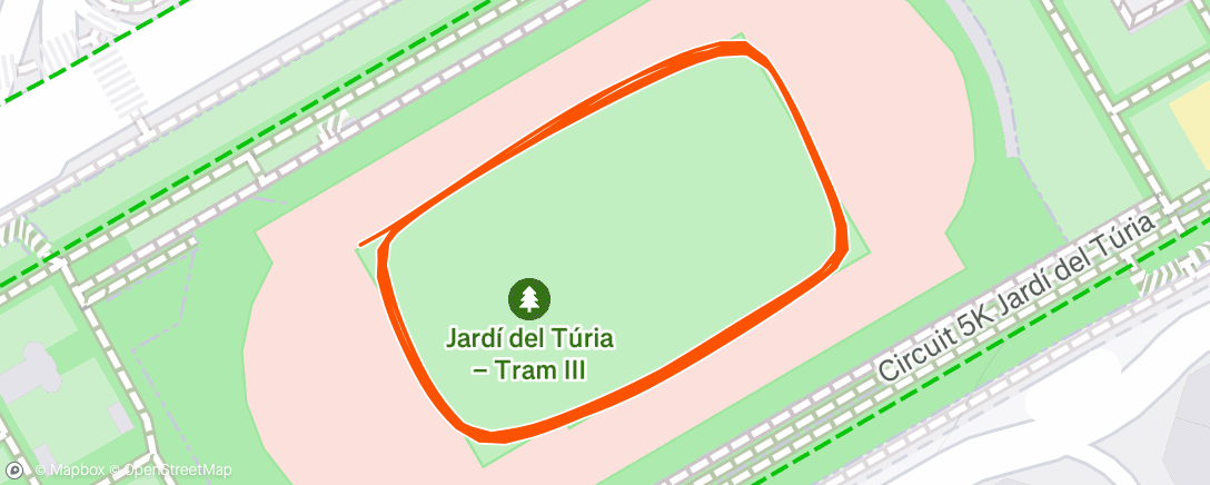 Map of the activity, 2km trote para soltar