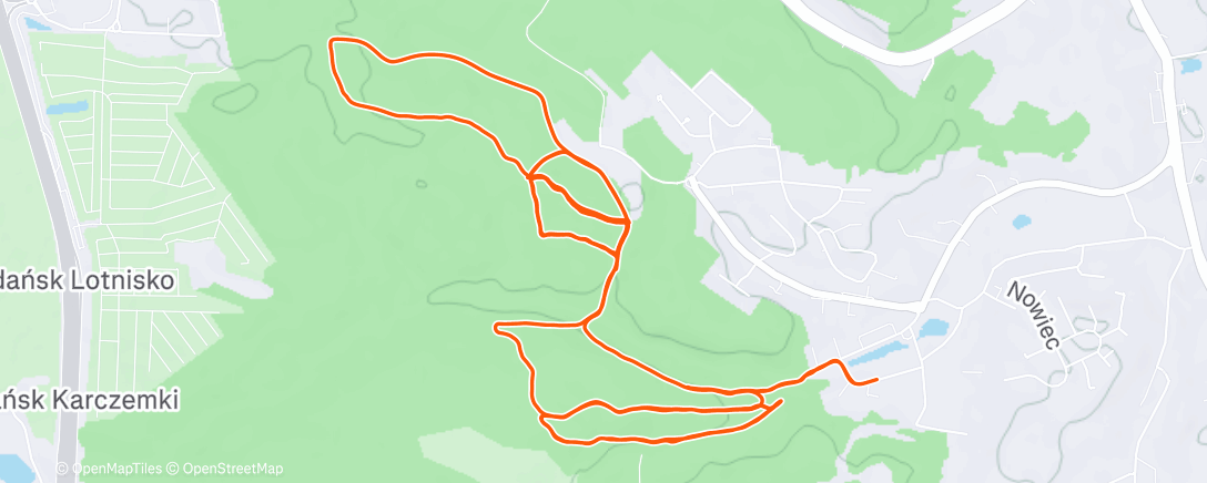 Map of the activity, Lunch Mountain Bike Ride