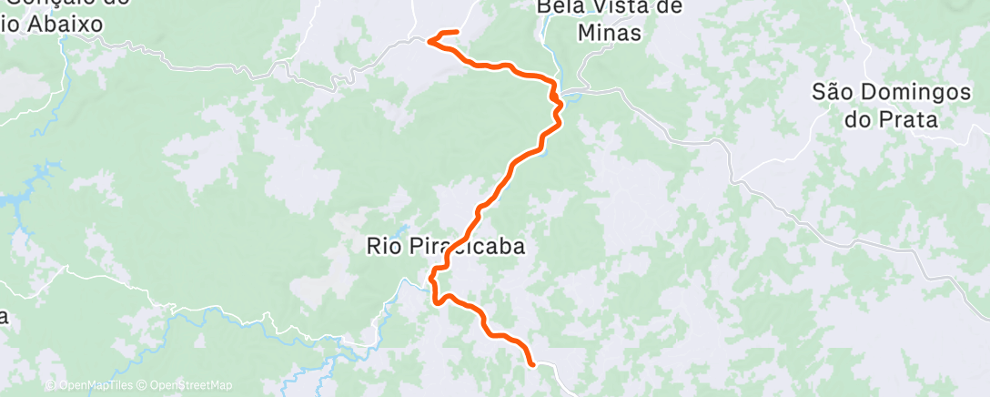 Map of the activity, Pedalada matinal