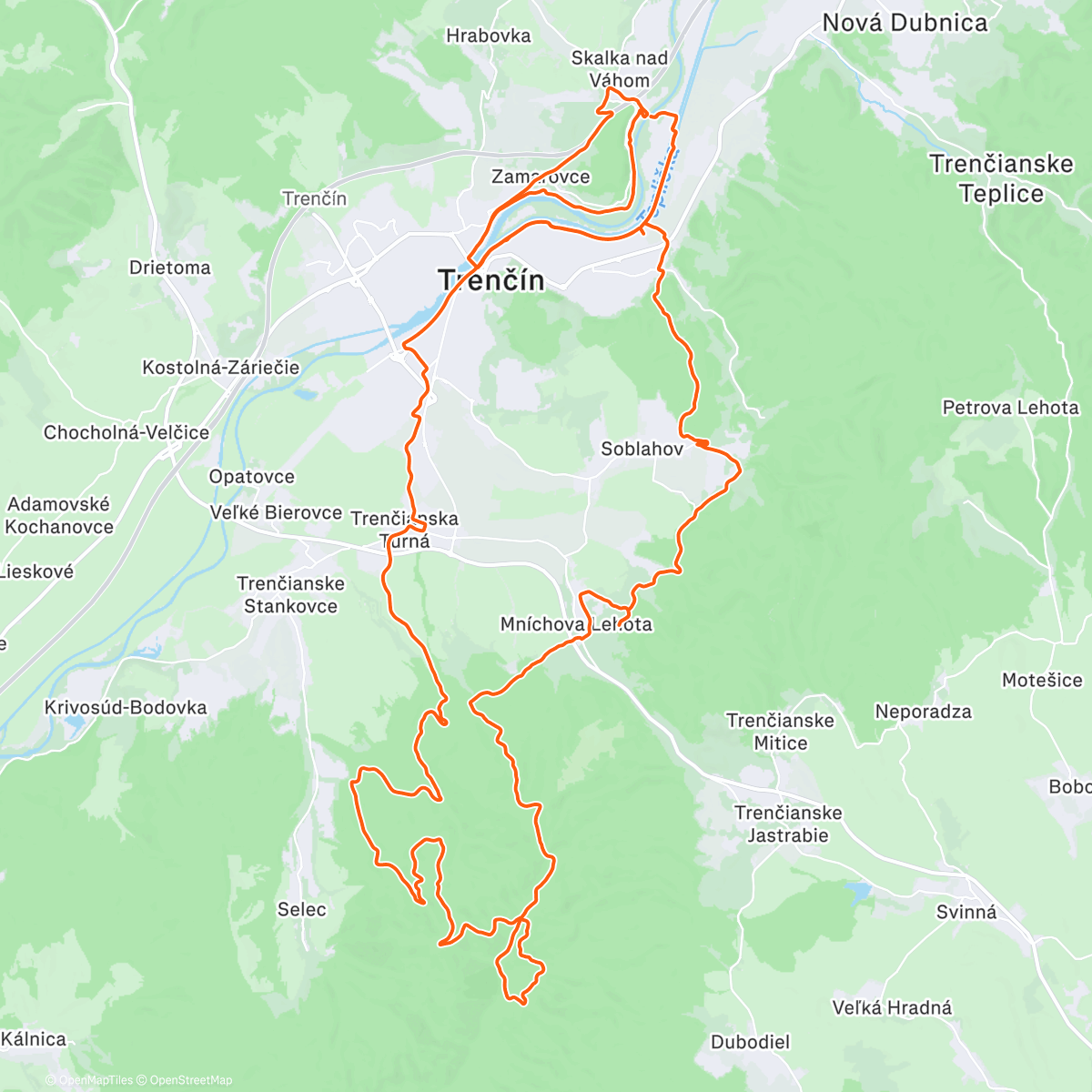 Map of the activity, Štefansky Inovec s chlapcáma🌞👌
