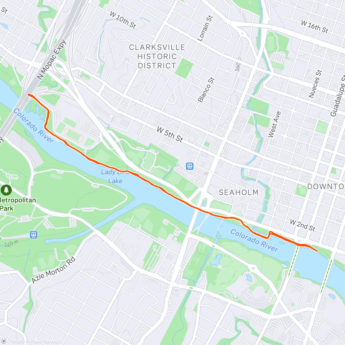 Map of the activity, Morning Run