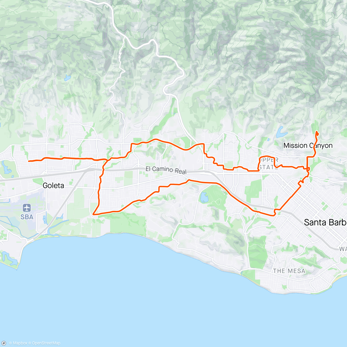 Map of the activity, Lazy Foggy Day Ride