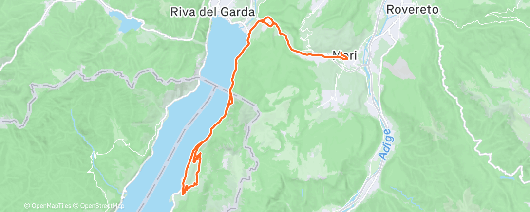 Map of the activity, Pedalata mattutina