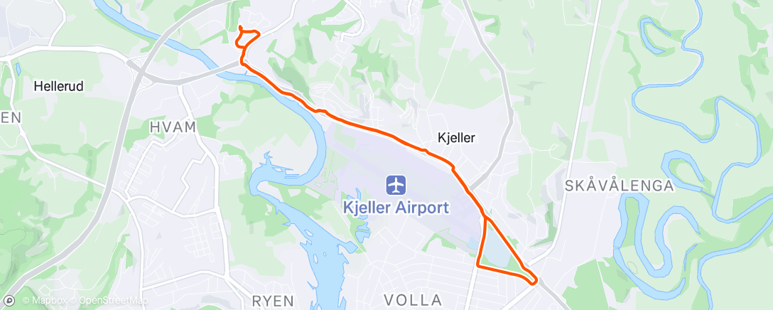 Map of the activity, Easy snowjog