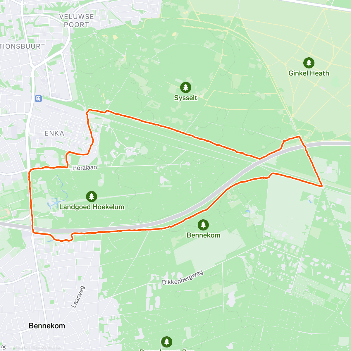 Map of the activity, WarmtefrontWinter