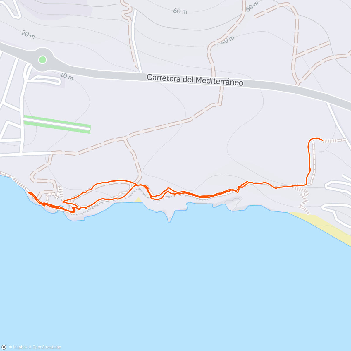 Map of the activity, Puente Colgante