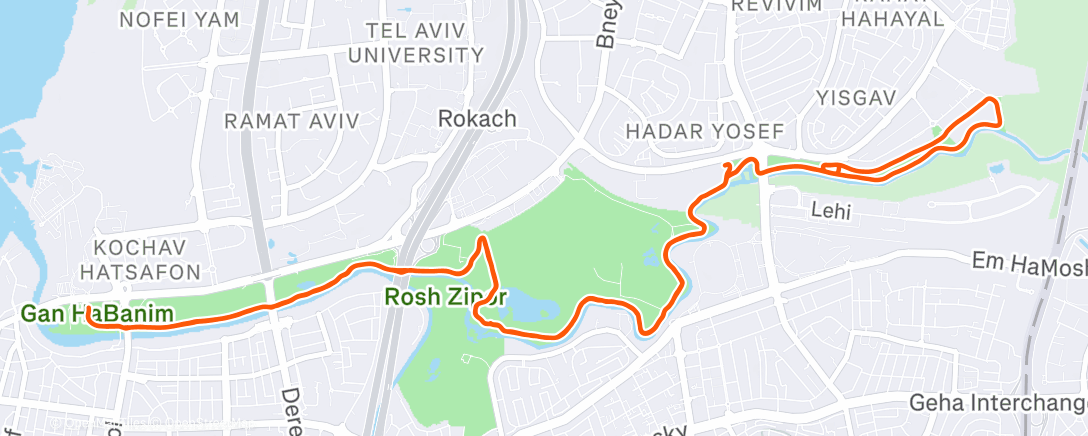 Map of the activity, Morning Run