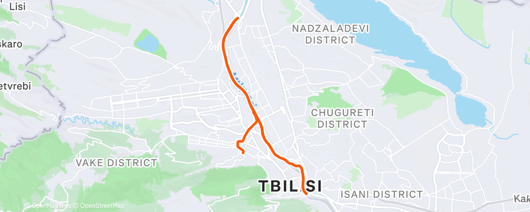 Map of the activity, Полуденный забег