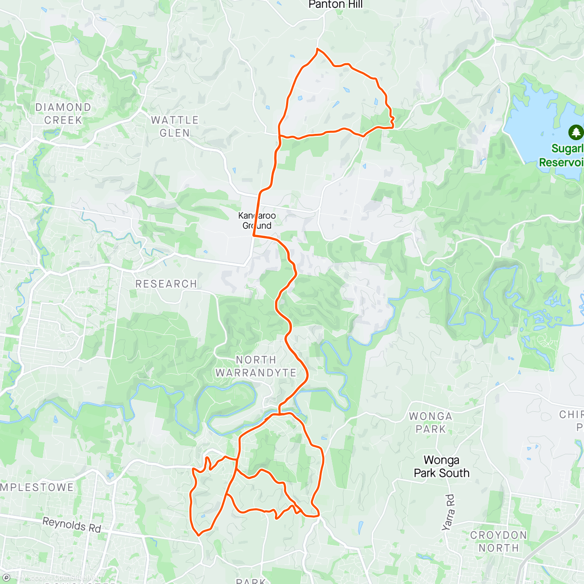Map of the activity, Snails on strava