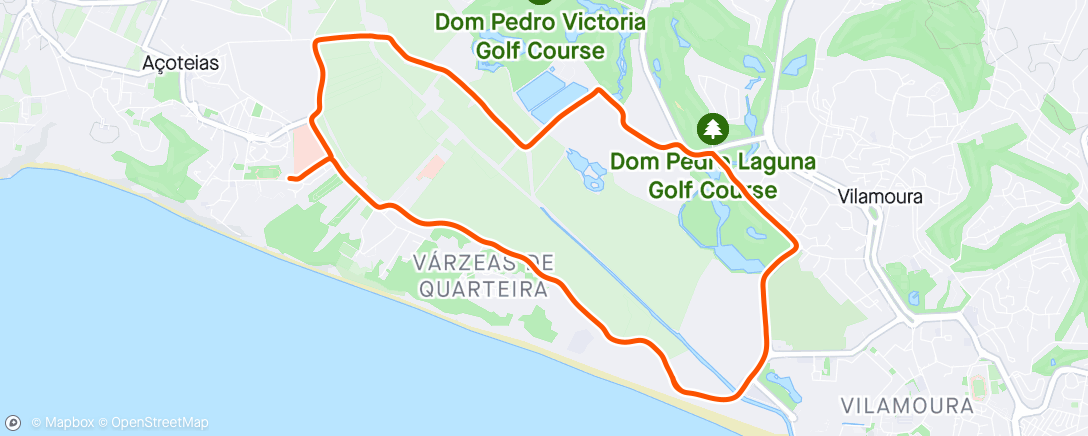 Map of the activity, 4x1km + 4x1min