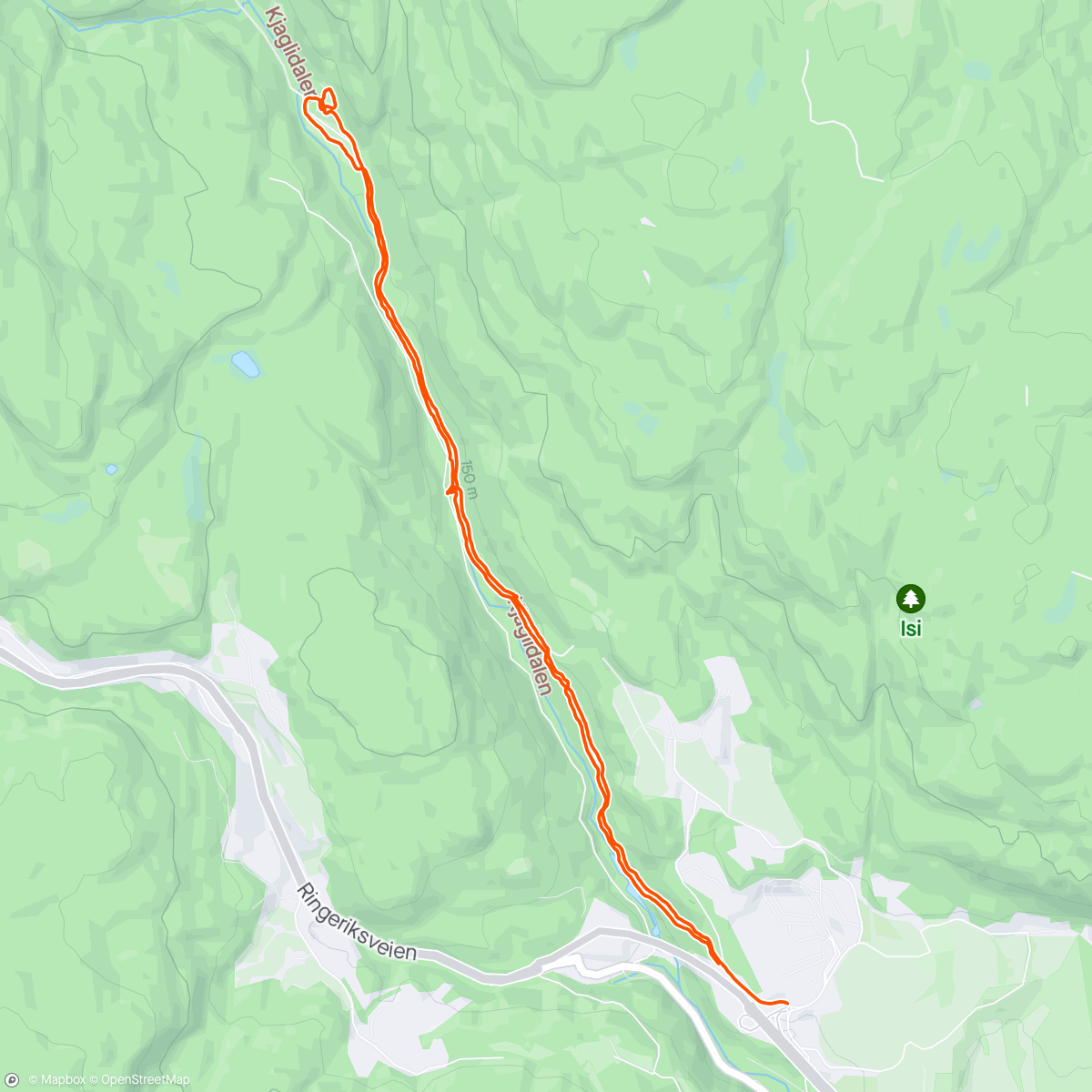 Map of the activity, Midtre Kjaglidalen