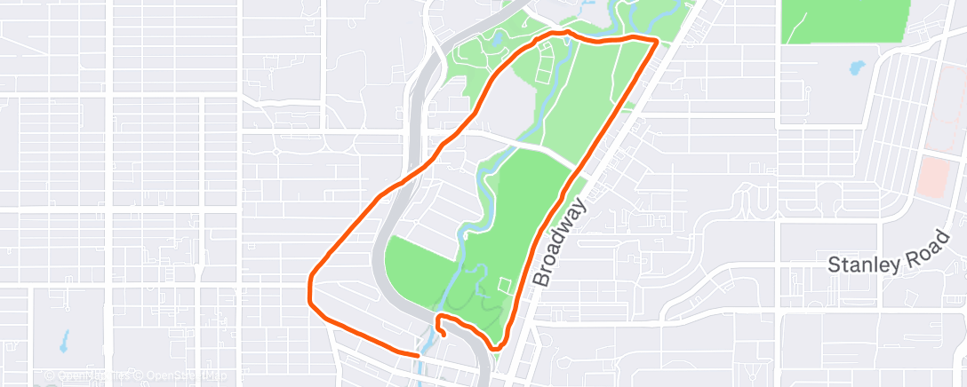 Map of the activity, Morning Run