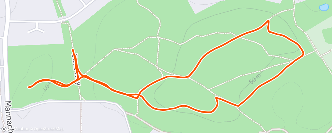 Map of the activity, Afternoon Walk