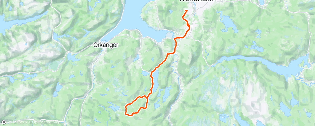 Map of the activity, Morning Mountain Bike Ride. Gåsbakken