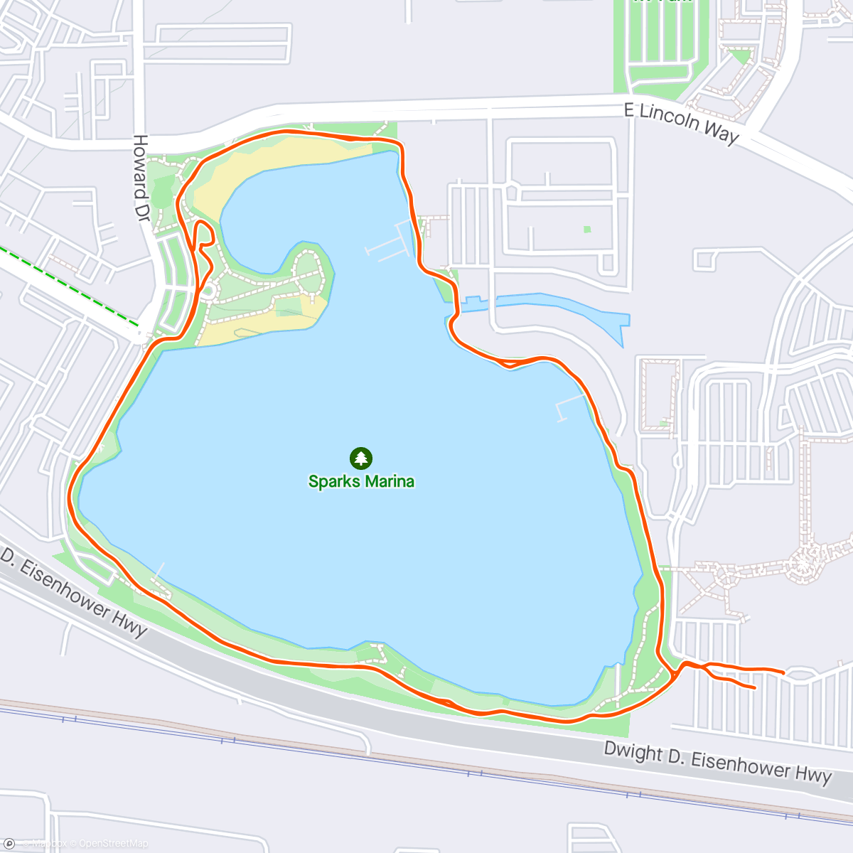 Map of the activity, ☀️ Sparks, Nevada Afternoon Walk - Sparks Marina