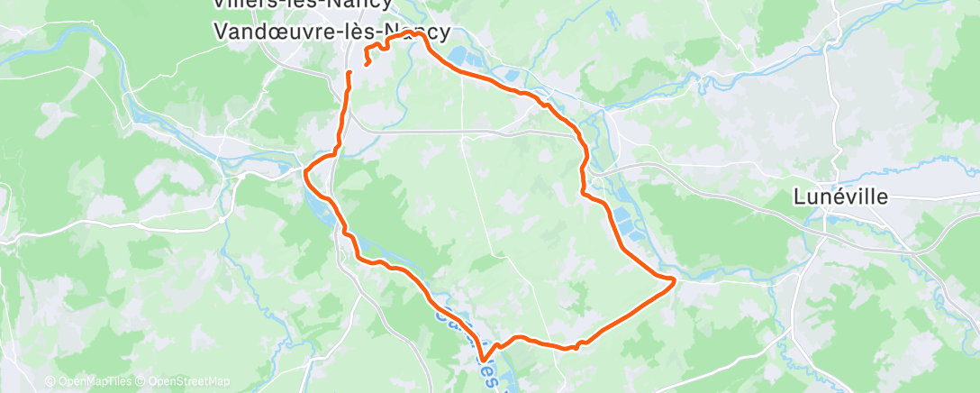 Map of the activity, Ride de Noël Specialized Nancy 🎄⚡️