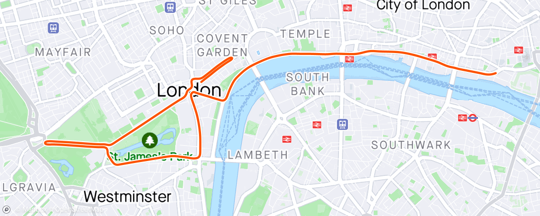 Map of the activity, Zwift - Brisk Burn on Downtown Dolphin in London