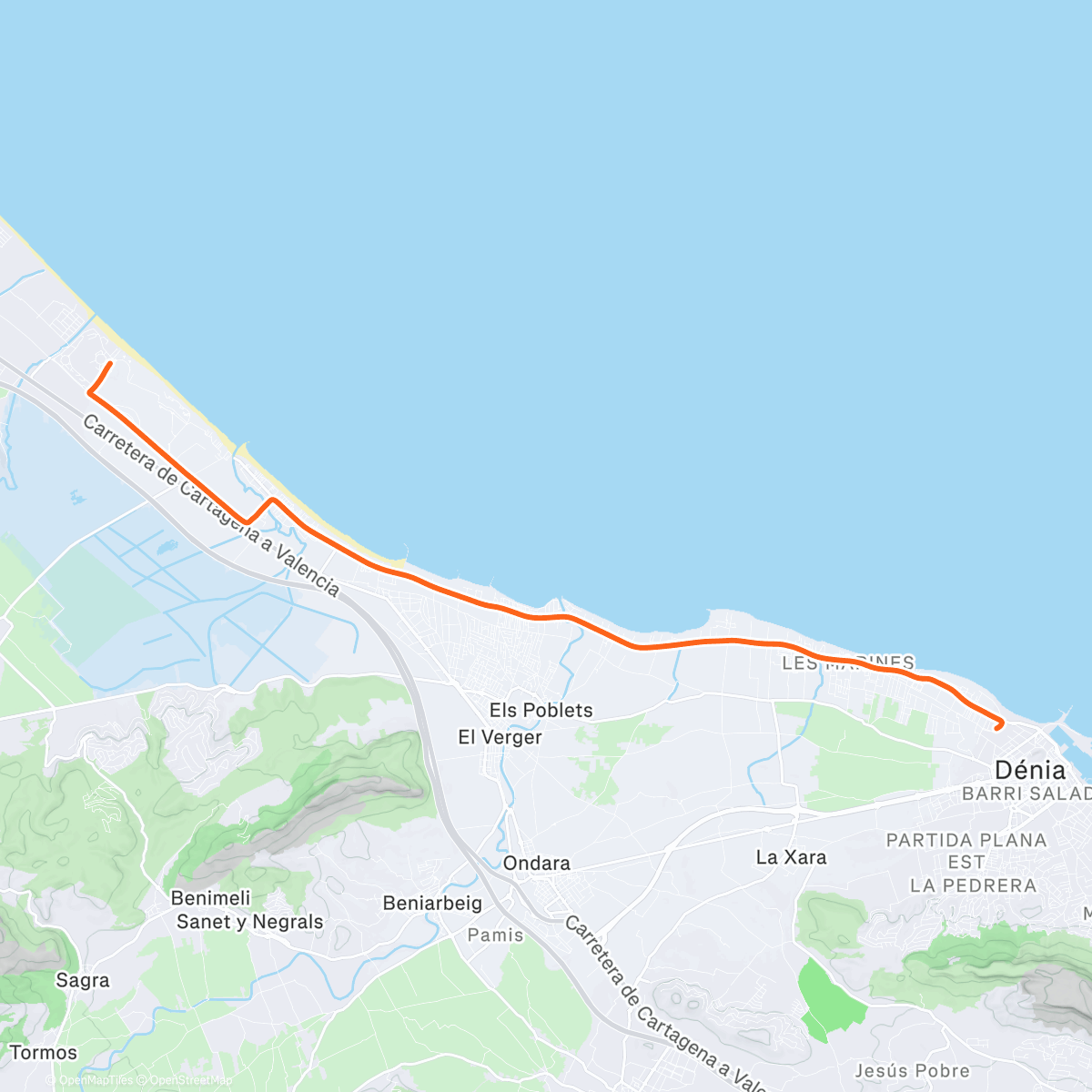 Map of the activity, Visma Hotel ride