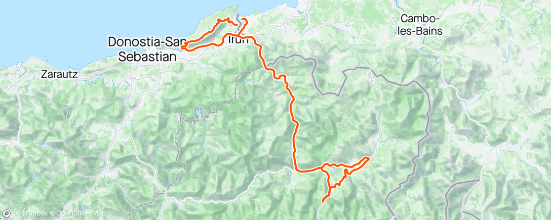 Map of the activity, Bidasoa stage 2 - 4th garmin is RIP