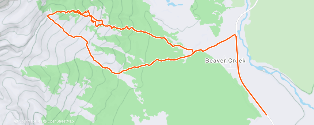 Map of the activity, Morning Backcountry Ski