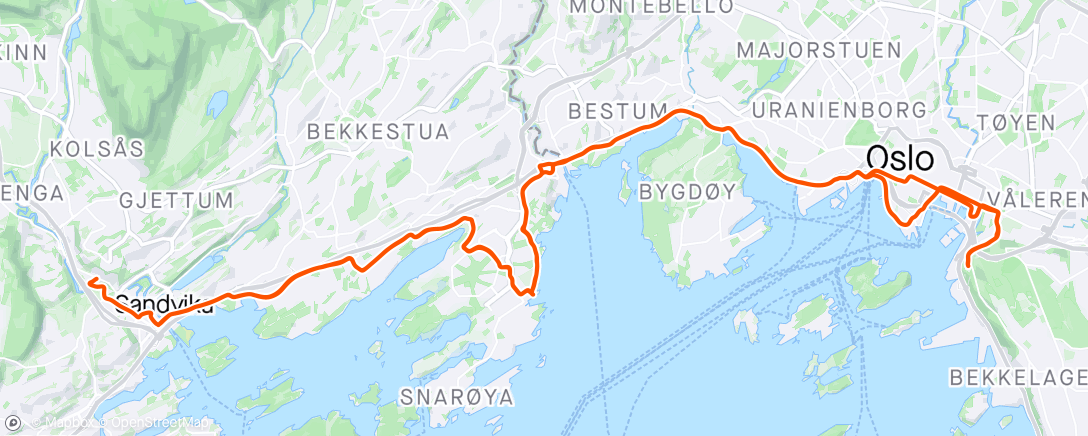 Map of the activity, Rolig søndagstur