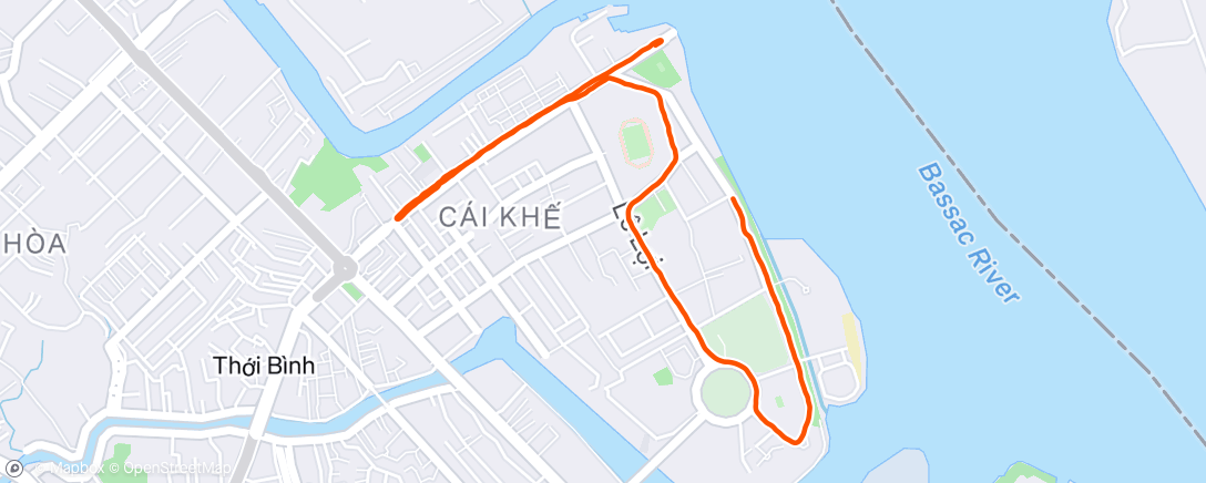 Map of the activity, Morning Run