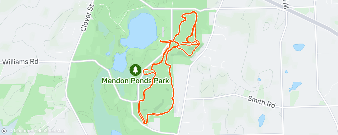 Map of the activity, Afternoon Trail Run