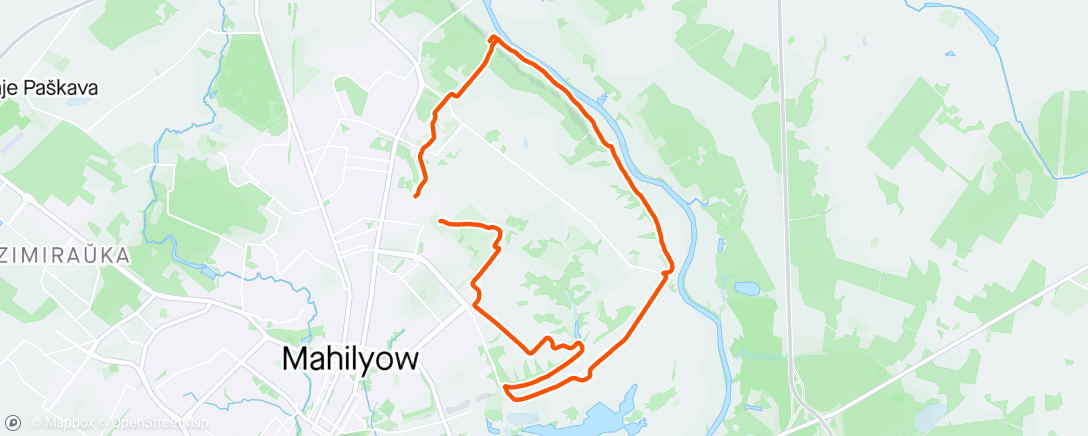 Kaart van de activiteit “Вечерний велозаезд”