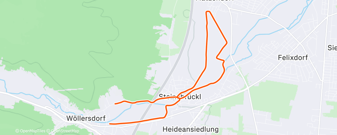 Map of the activity, Abendlauf