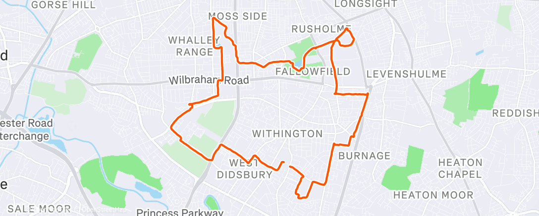 Map of the activity, Morning Run