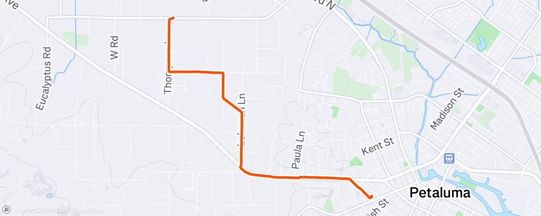 Map of the activity, Morning Hike