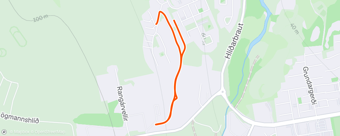 Map of the activity, Afternoon Walk