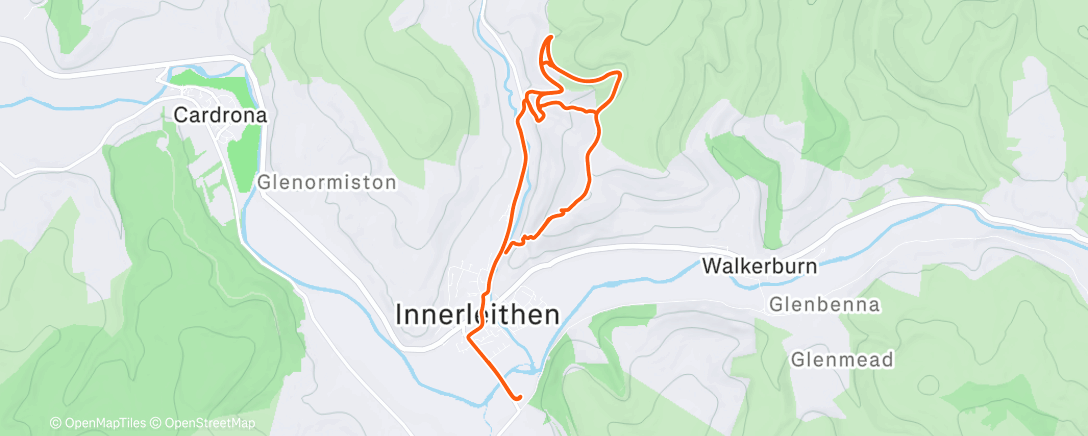 Map of the activity, Morning Mountain Bike Ride